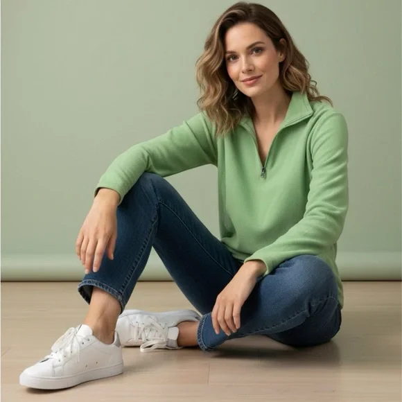 Columbia Fleece pullover size L-lime green - Picture 1 of 5